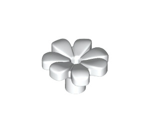 LEGO White Flower with Squared Petals (without Reinforcement) (4367 / 32606)