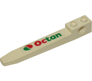 LEGO White Forklift Fork with Octan (left) Sticker (2823)