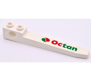 LEGO White Forklift Fork with Octan (right) Sticker (2823)