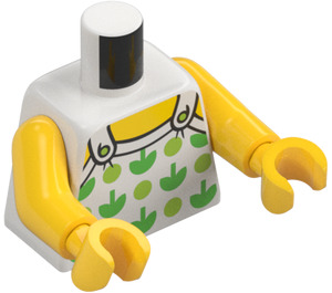 LEGO Wit Fun at the Strand Meisje Minifiguur Torso (973 / 76382)