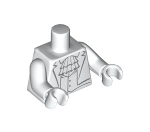 LEGO Wit Gentleman Ghost Minifig Torso (973 / 88585)