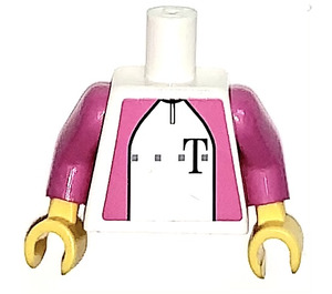 LEGO Wit German Telekom Racing Cyclist Torso (973)