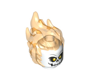 LEGO White Ghost Rider Head with Yellow Eyes (26685 / 33996)