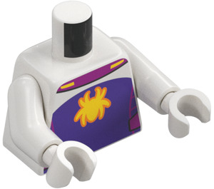 LEGO Wit Spook Spin met Gold Spin logo en Helm Minifiguur Torso (973 / 76382)