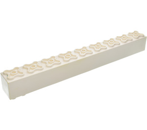 LEGO blanc Poutre 1/2 Droit (33267)