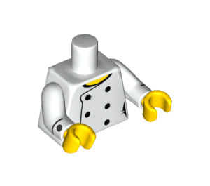 LEGO White Gourmet Chef Minifig Torso (973 / 88585)