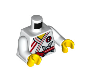 LEGO Wit Griffin Turner Minifig Torso (973 / 76382)