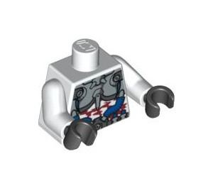 LEGO White Ha-ya-to Torso (Silver Armor) (973 / 76382)
