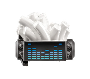 LEGO Weiß Haar mit Pearl Dark Grau Roboter VR Visier Headset
