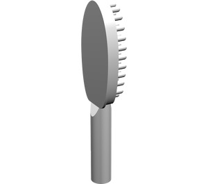 LEGO blanc Hairbrush avec poignée courte (10 mm) (3852)