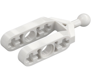 LEGO White Half Beam Fork with Ball Joint (6572)