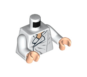 LEGO Blanco Han Solo Torso en Blanco Camisa (973 / 76382)