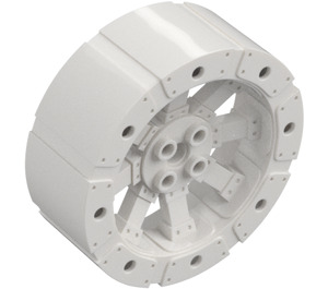 LEGO White Hard Plastic Wheel Ø56 x 22 with Spokes (55817 / 61745)