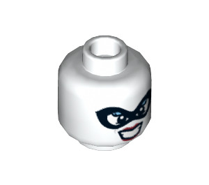 LEGO White Harley Quinn Head (Recessed Solid Stud) (3626 / 99793)