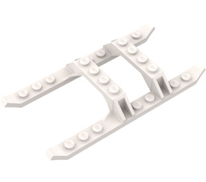 LEGO White Helicopter Landing Skids 12 x 6 (30248 / 40939)