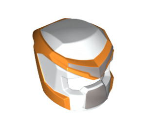 LEGO White Helmet with Open Visor with Orange Trim (12638)