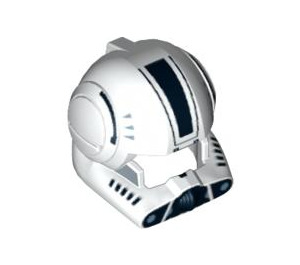 LEGO Weiß Helm mit Runden Ear Pads mit Schwarz Markings (88497)