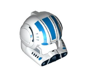 LEGO White Helmet with Round Ear Pads with Blue Markings (88105)