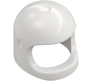 LEGO hvid Hjelm med Tyk Chin Strap (50665)