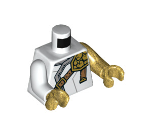 LEGO White Hero Zane Minifig Torso (973 / 76382)