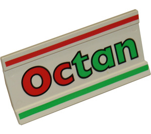 LEGO Bílá Závěs 6 x 3 s Octan logo (2440)