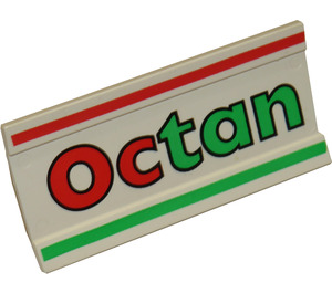 LEGO White Hinge 6 x 3 with Octan Logo (2440)