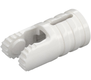 LEGO White Hinge Arm with Two Fingers and Axle Hole (30553)