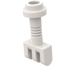 LEGO White Hinge Bar 2 with 3 Stubs and Top Stud (2433)