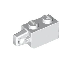 LEGO White Hinge Brick 1 x 2 Locking with Single Finger (Vertical) On End (30364 / 51478)