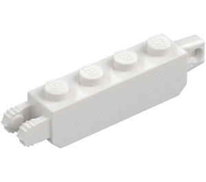 LEGO Wit Scharnier Steen 1 x 4 Vergrendelings Dubbele (30387 / 54661)