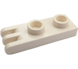 LEGO blanc Charnière assiette 1 x 2 avec 3 Les doigts et goujons creux (4275)