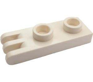 LEGO Wit Scharnier Plaat 1 x 2 met 3 Vingers en holle noppen (4275)