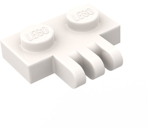 LEGO Wit Scharnier Plaat 1 x 2 met 3 Stubs (2452)