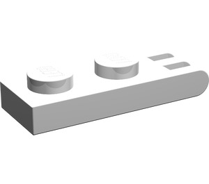 LEGO White Hinge Plate 1 x 2 with 3 Stubs and Solid Studs