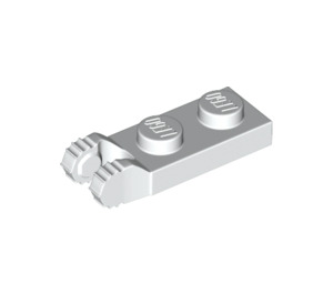 LEGO White Hinge Plate 1 x 2 with Locking Fingers with Groove (44302)