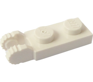 LEGO Blanc Charnière assiette 1 x 2 avec Verrouillage Les doigts sans rainure (44302 / 54657)