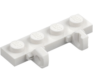 LEGO Wit Scharnier Plaat 1 x 4 Vergrendelings met Twee Vingers (44568 / 51483)