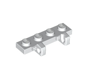 LEGO Wit Scharnier Plaat 1 x 4 Vergrendelings met Twee Stubs (44568 / 51483)