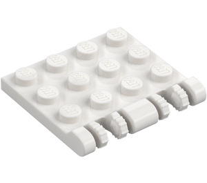 LEGO White Hinge Plate 4 x 4 Locking (44570 / 50337)