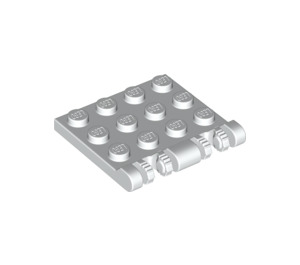 LEGO White Hinge Plate 4 x 4 Locking (44570 / 50337)