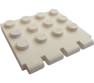 LEGO Wit Scharnier Plaat 4 x 4 Voertuig Dak (4213 / 30001)