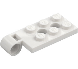 LEGO Bílá Závěs Deska Horní 2 x 4 s 6 Cvočky a 2 otvory pro kolíky (43045)