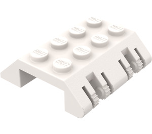 레고 하얀색 돌쩌귀 경사 4 x 4 (45°) (44571)