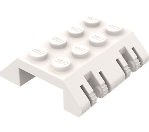 LEGO Weiß Scharnier Steigung 4 x 4 (45°) (44571)