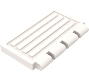 LEGO Blanco Bisagra Plana 2 x 4 con Ribs (2873)