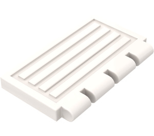 LEGO White Hinge Tile 2 x 4 with Ribs (2873)