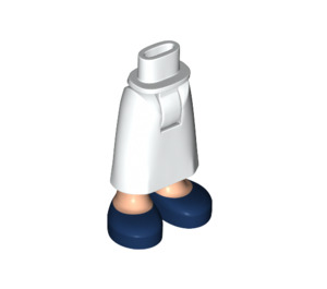LEGO White Hip with Medium Skirt with Dark Blue Shoes (59794)
