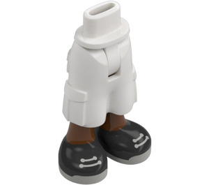 LEGO Blanc Hanche avec Shorts avec Cargo Pockets avec Noir shoes avec Gris Laces (2268)