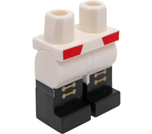 LEGO Weiß Hüften und Beine mit Schwarz Boots mit Gold Shoelace (73200)