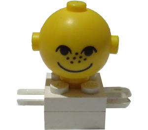 LEGO Weiß Homemaker Figure mit Gelb Kopf und Freckles